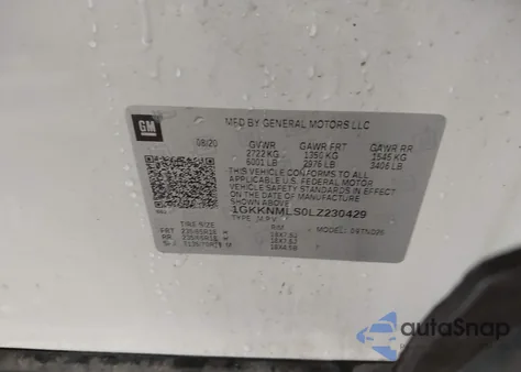 2020 GMC Acadia Fwd Slt z USA, uszkodzony, nr VIN 1GKKNMLS0LZ230429